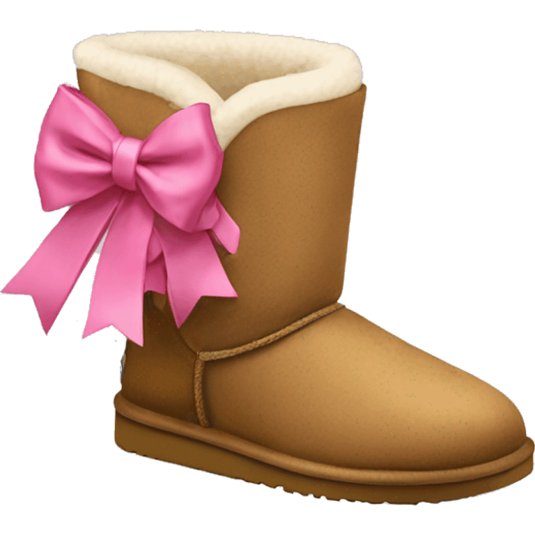 Ugg boots with pink bow emoji