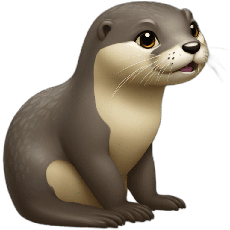 Une loutre de combat emoji