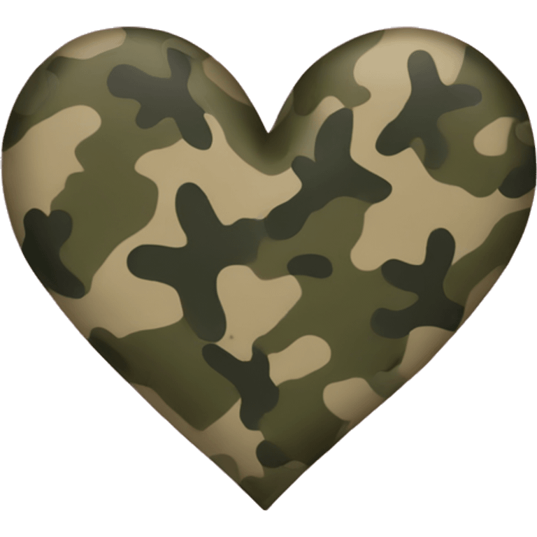 Camouflage heart emoji