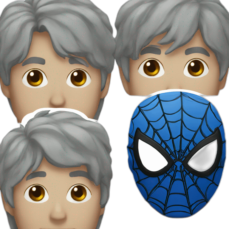 Spiderman blue mask emoji