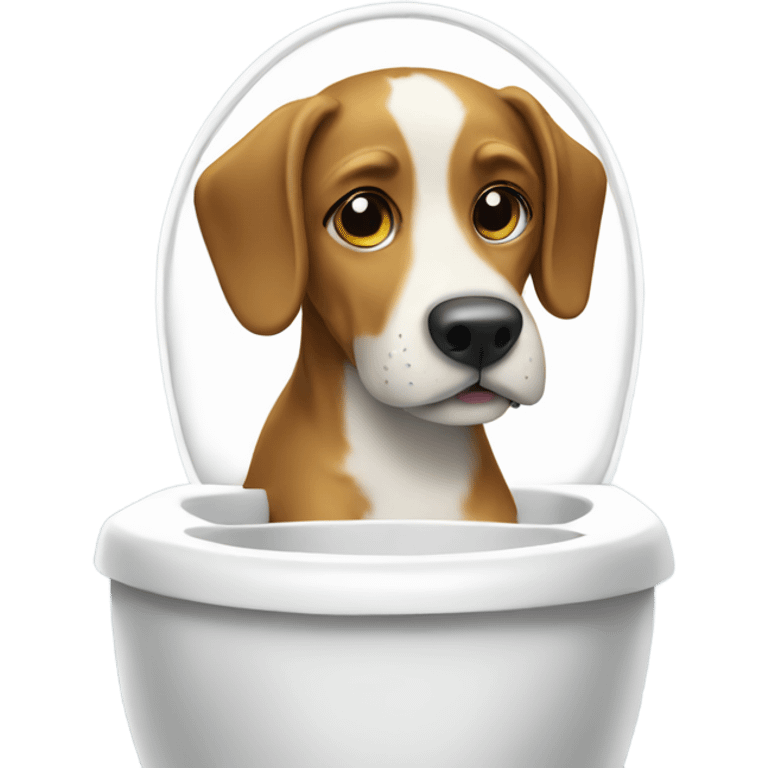 Dog in toilet emoji