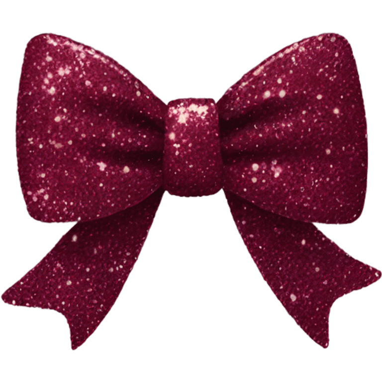 burgundy glitter bow emoji