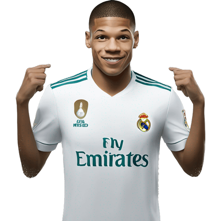 Mbappé signe in Real Madrid emoji