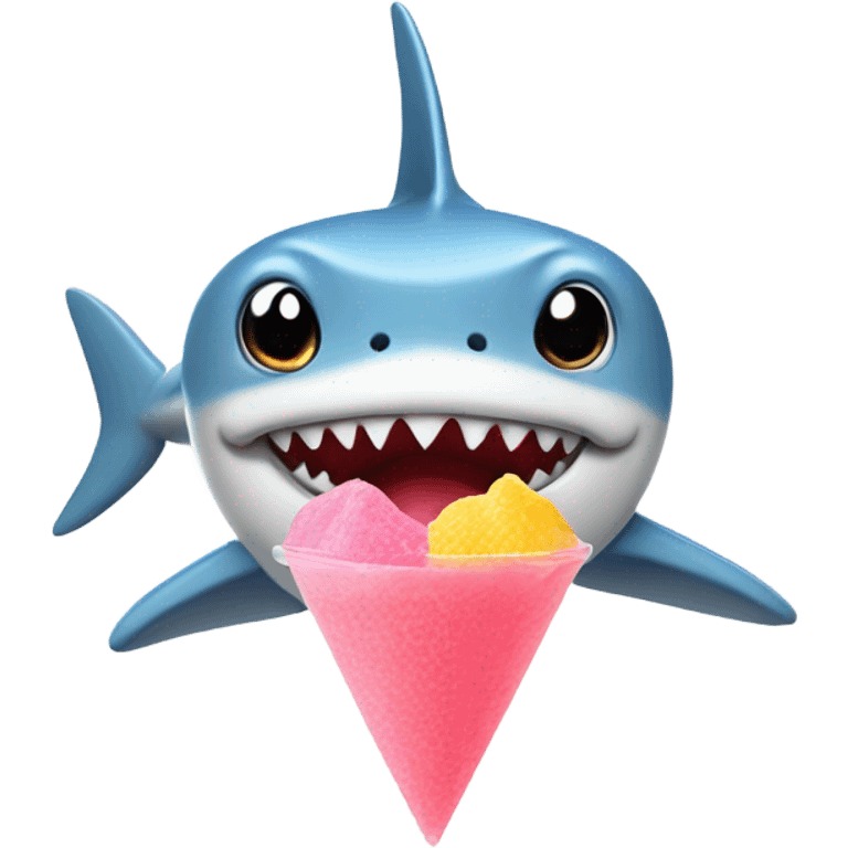 Shark sniffing sherbet emoji