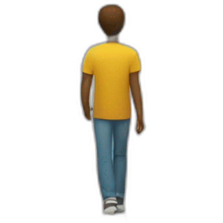 person walking a road in perspective emoji