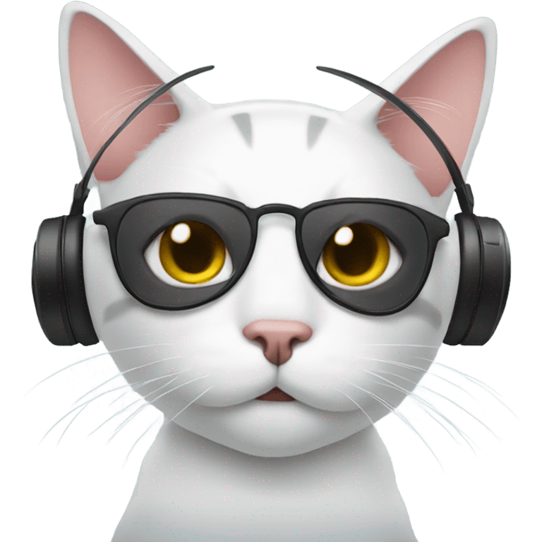 cat with headphones emoji