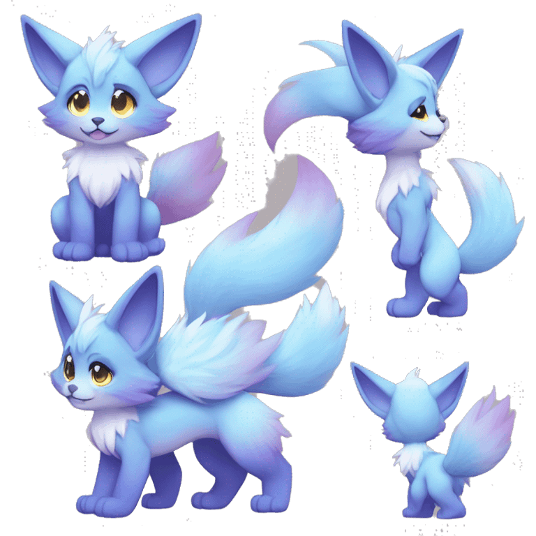 Anthro-Pastel-Gradient-Fur-Sona-Chibi-Shiny-Fakémon full body emoji