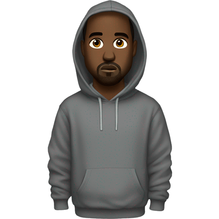 kanye west wearing a hoodie  emoji