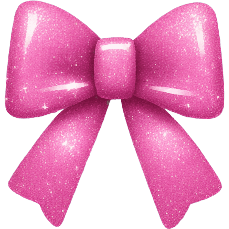 Pink glitter bow emoji