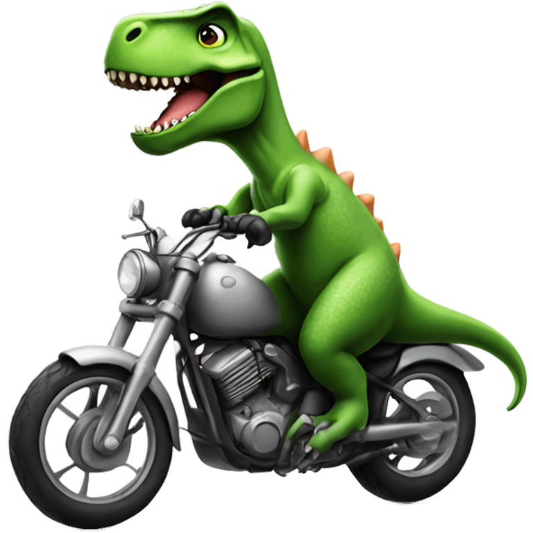 dinosaur on motorcycle  emoji