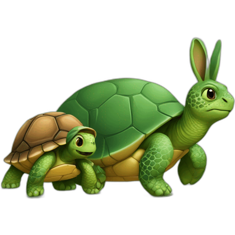 Turtles and hare emoji