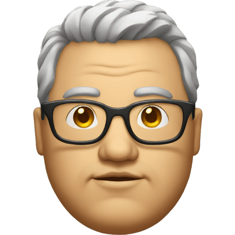 fat man with eyewear emoji