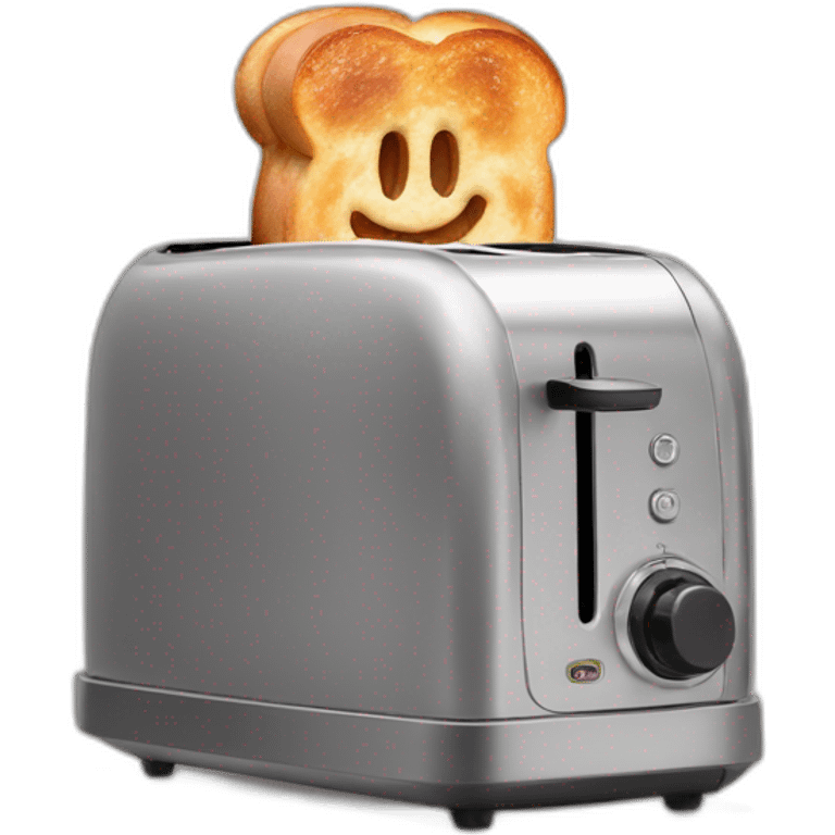 toaster with a bagel in it emoji