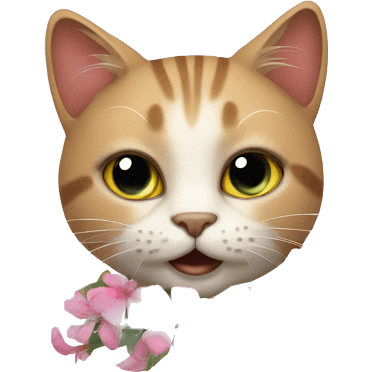 cat with flower  emoji