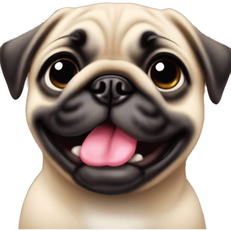 baby pug sticking out tongue emoji