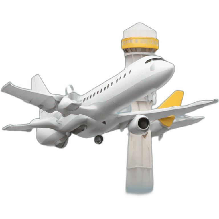 plane and tower emoji