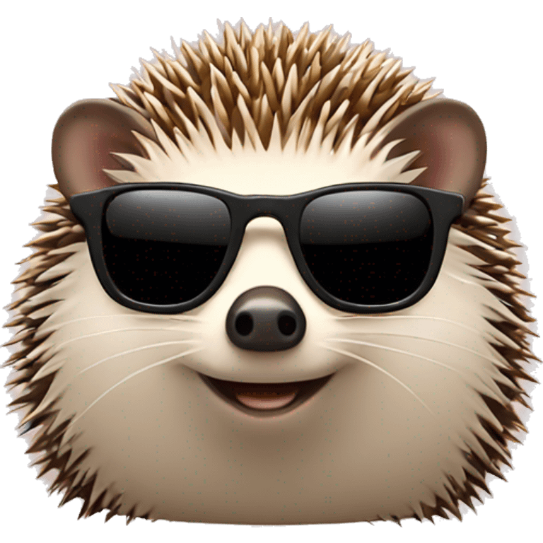 Hedgehog with sunglasses emoji