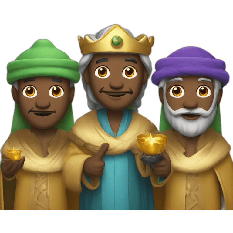 Three wise men christmas emoji