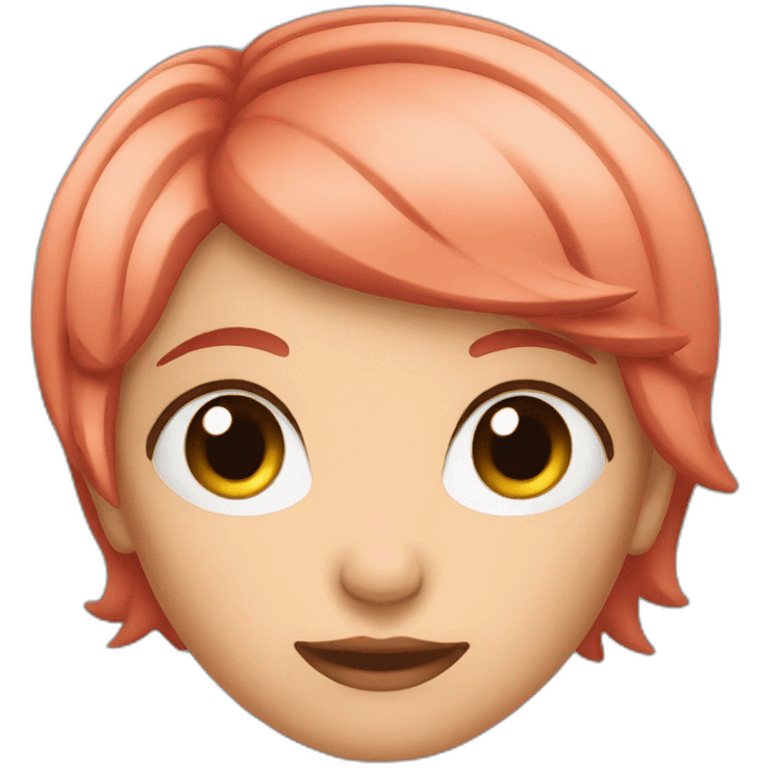 short colourful hair female face emoji