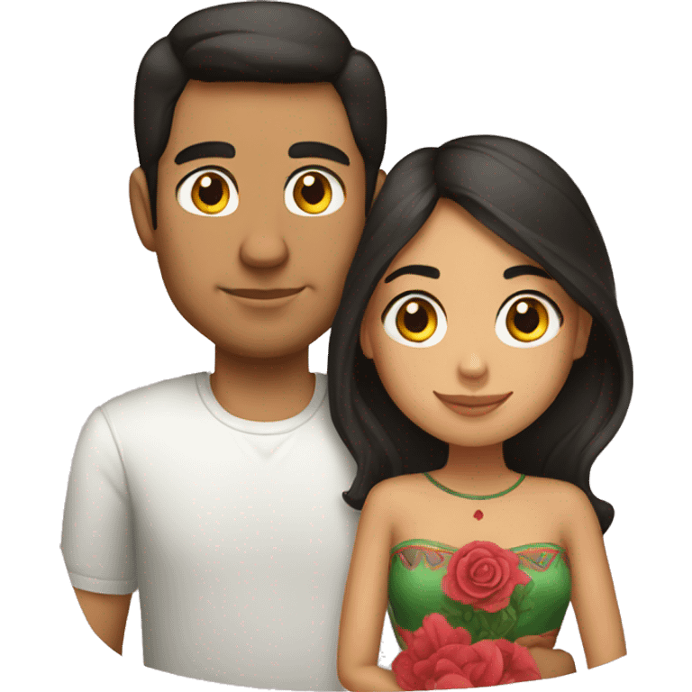 mexican girl with mexican boyfriend emoji