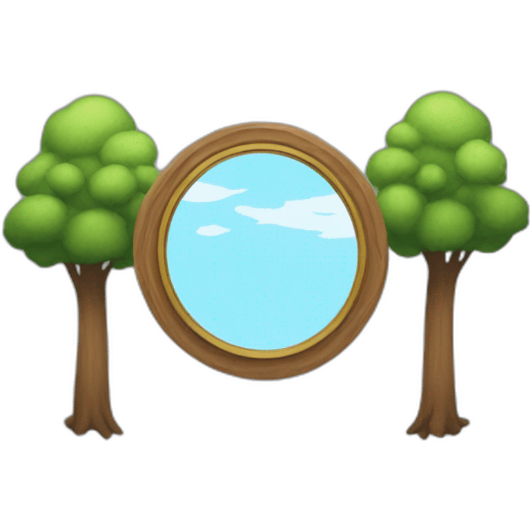 mirror in forest emoji