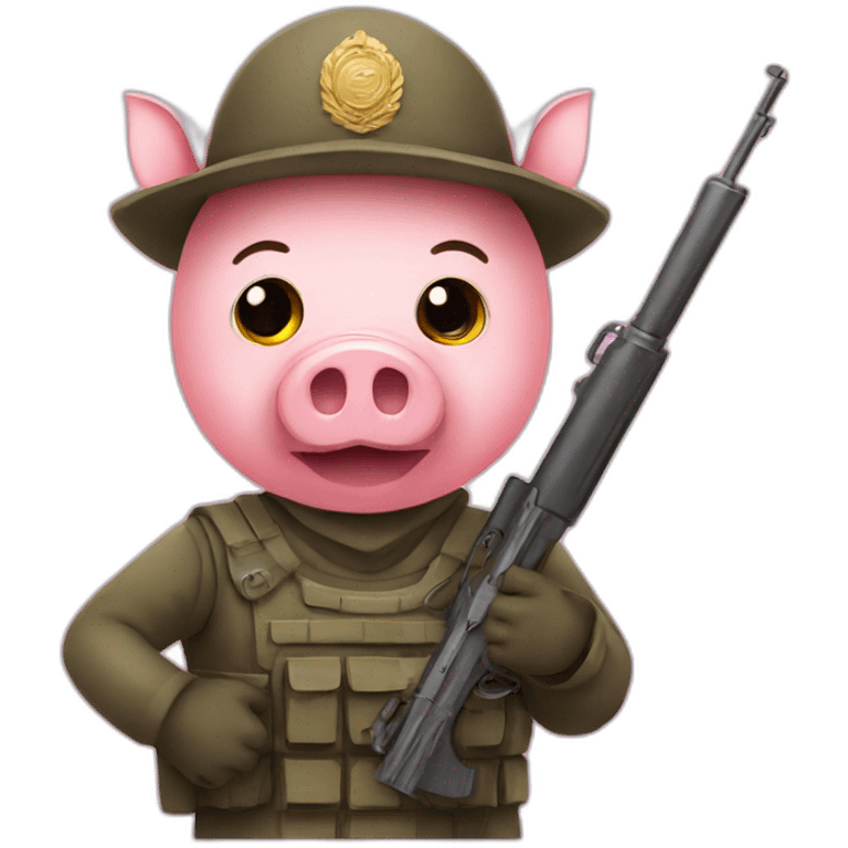 pig soldier emoji