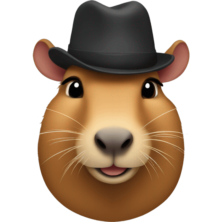 Capybara with a hat emoji