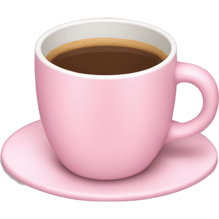 Pastel pink coffee cup emoji