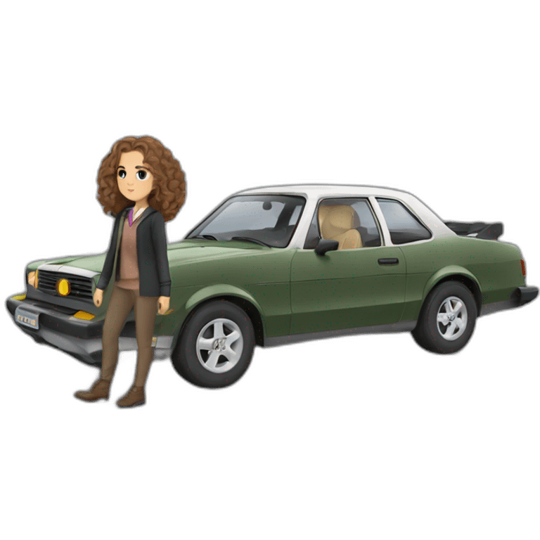 Hermione Granger conduit une voiture emoji