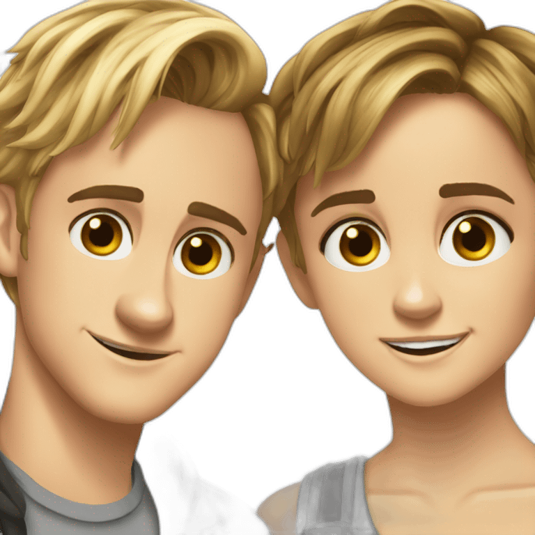 Emma Watson et Tom Felton emoji