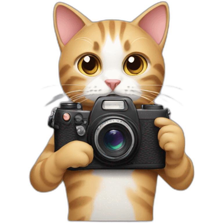 Cat with camera emoji