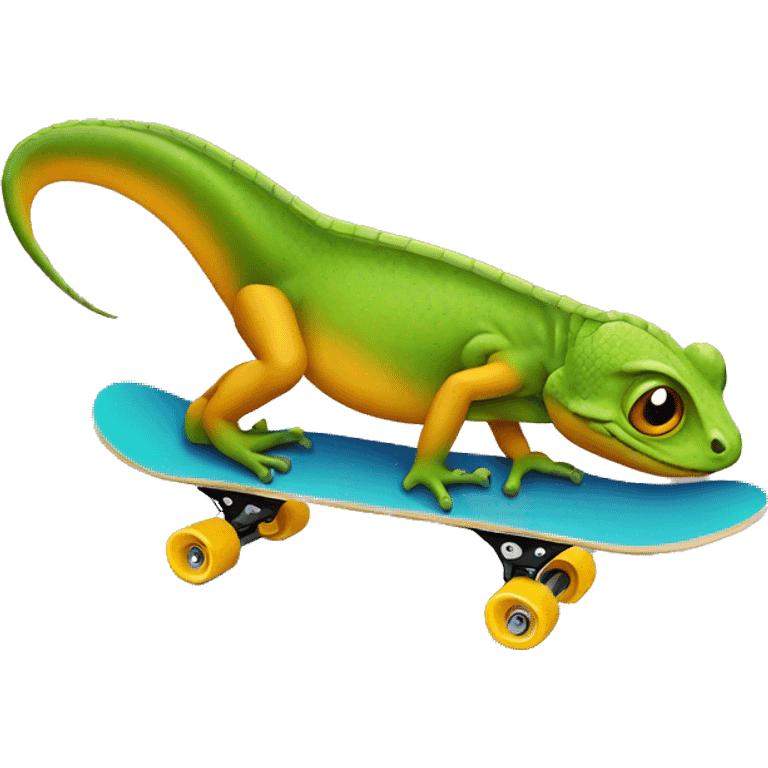 a lizard on a skateboard  emoji