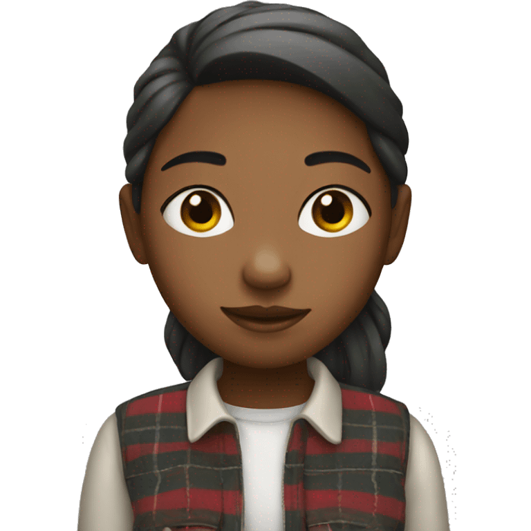 girl with plaid  emoji