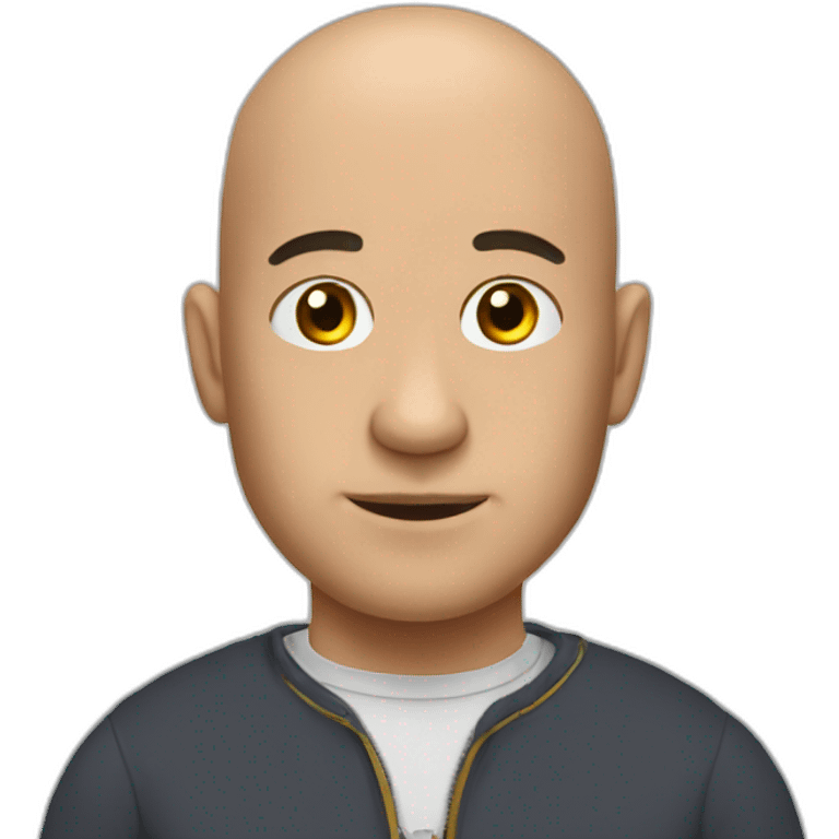 Bald man with goatie emoji