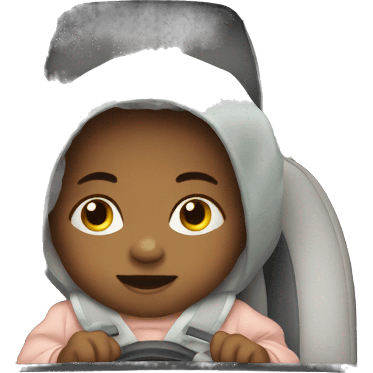 Baby in a car emoji