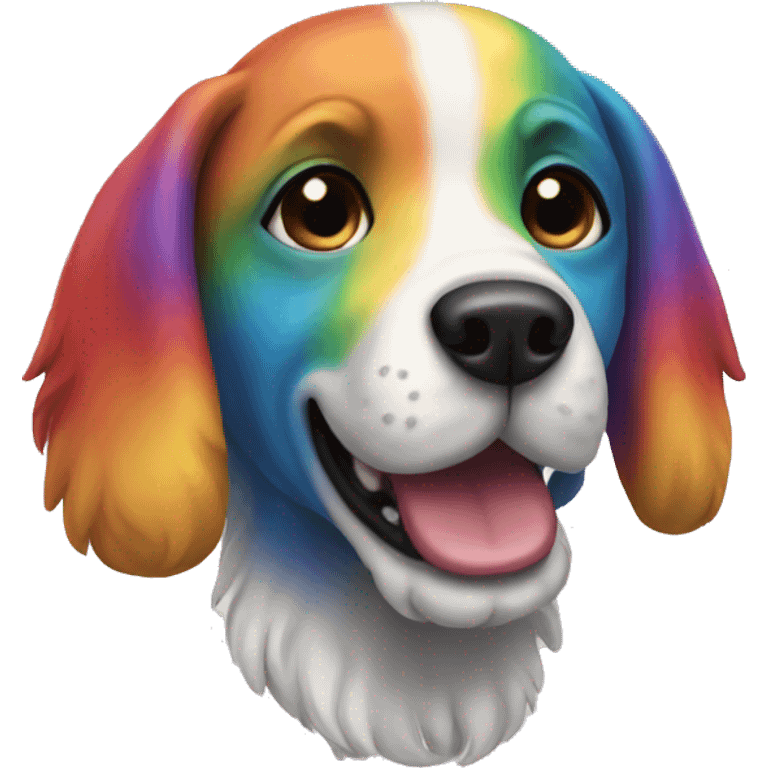 rainbow dog emoji