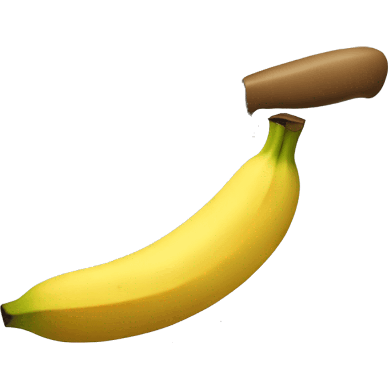 a banana being cut by a knife emoji