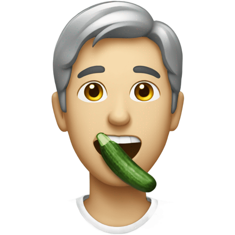 Eating a cucumber emoji