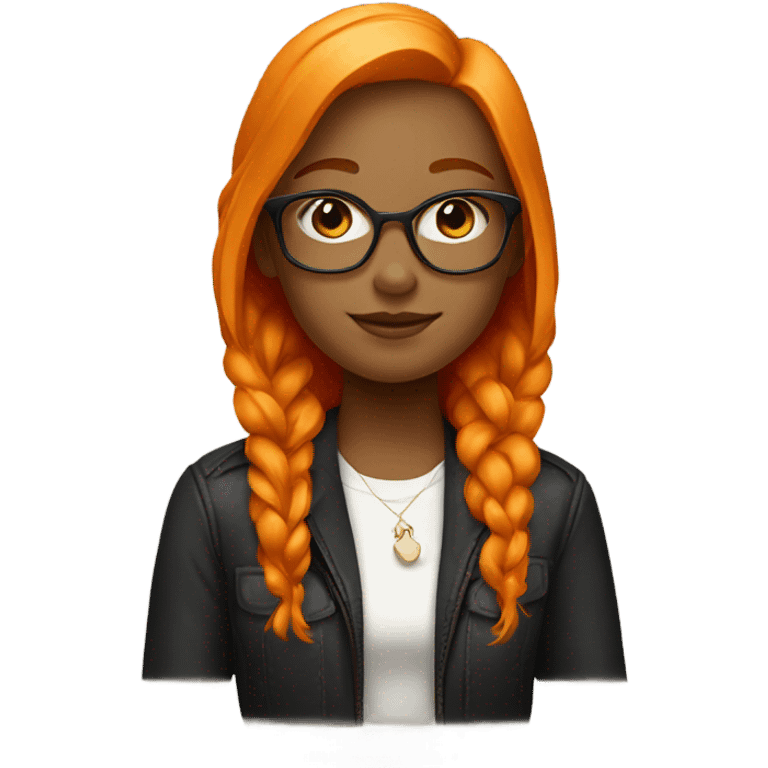 orange-haired girl in stylish attire emoji