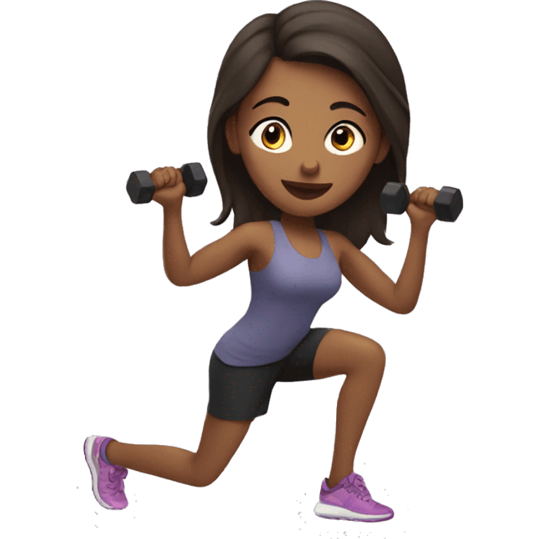 Girl working out emoji