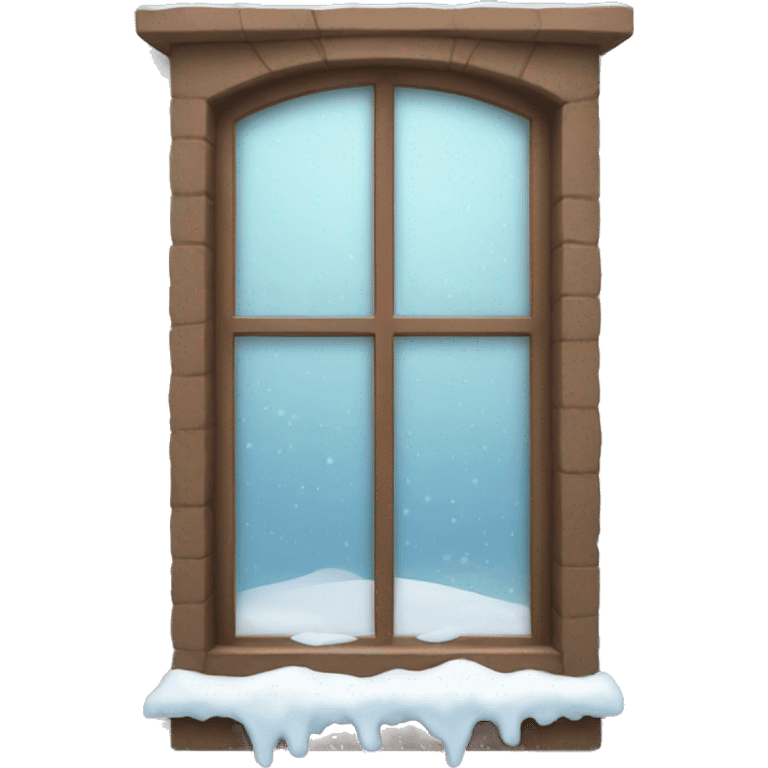 Window with snow outside emoji