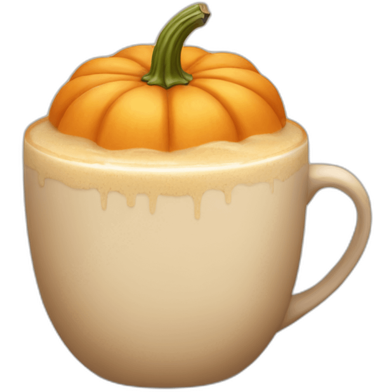 Cute latte coloured pumpkin emoji