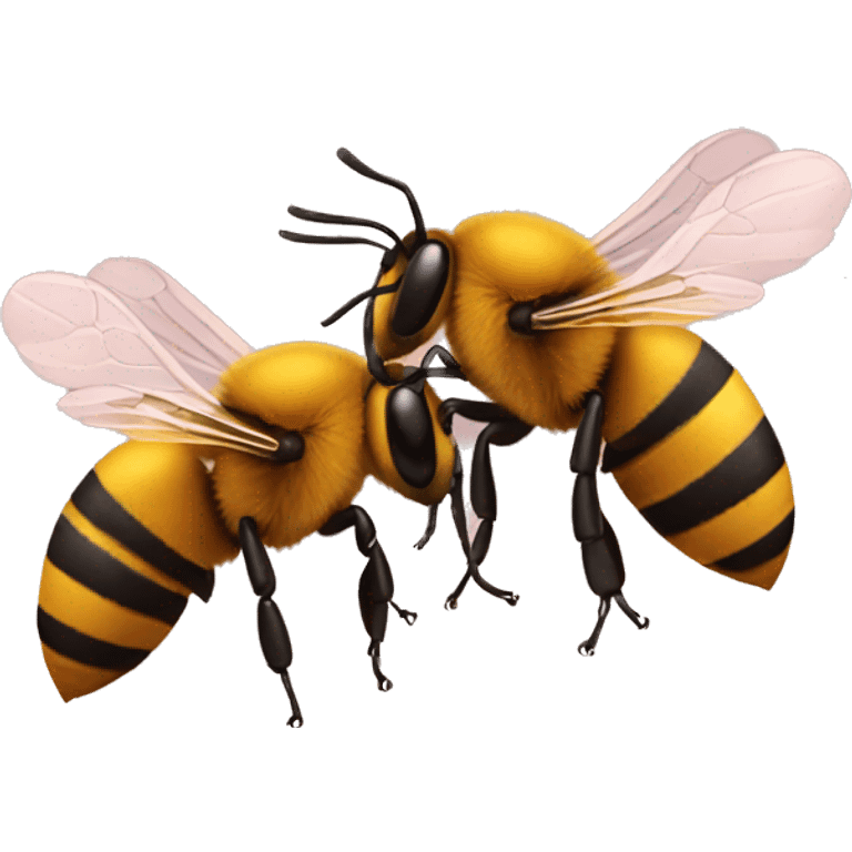 two bees in love emoji