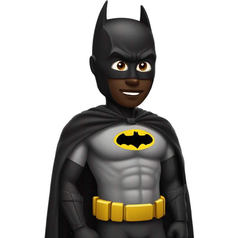 Kenyan man dressed as batman emoji