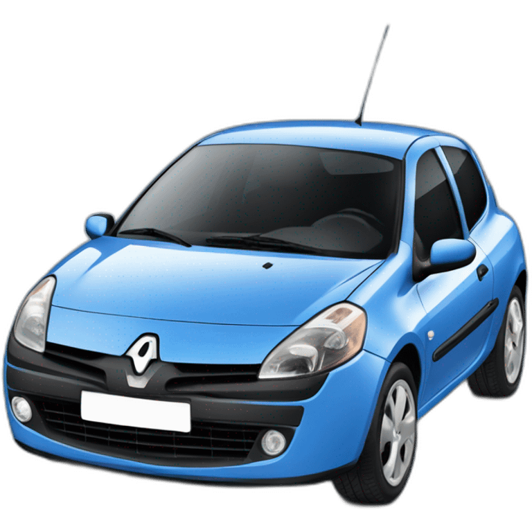 car Renault clio 3 blue emoji