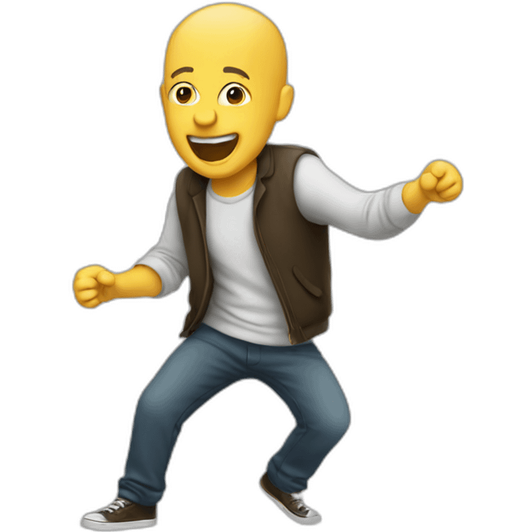 Dude-drunk-bald-dancing emoji