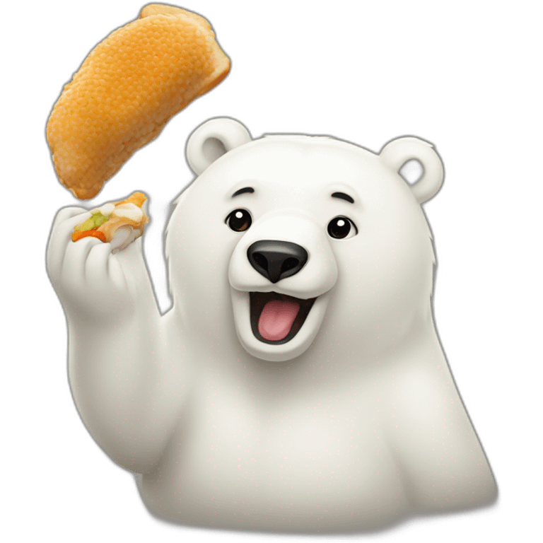 icebear eat chicken emoji