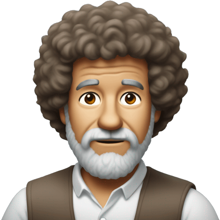 bob ross but disappointed emoji