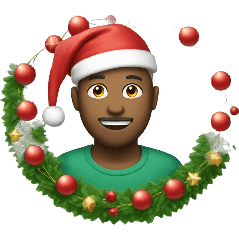 christmas A garland  emoji