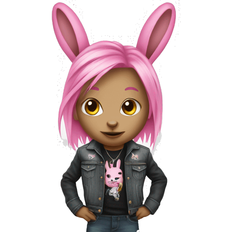 bunny pink punk emoji